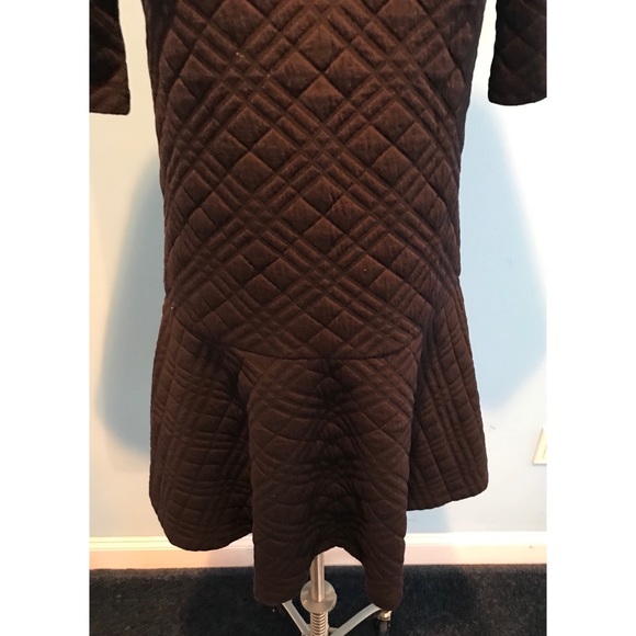 LOFT black drop waist quilted dress size extra small - Picture 5 of 7